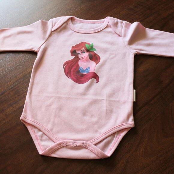 Ariel mermaid Disney baby girl onesie outfit long sleeve brand new cute fashion - Picture 3 of 12